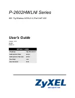 ZyXEL Communications P-2602HWLNI User Manual preview