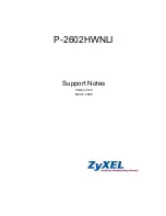 Preview for 1 page of ZyXEL Communications P-2602HWNLI Support Notes