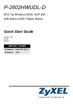 Preview for 1 page of ZyXEL Communications P-2602HWUDL-D Quick Start Manual