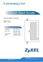 Preview for 1 page of ZyXEL Communications P-2612HNU(L)-FxF Quick Start Manual