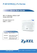 Предварительный просмотр 1 страницы ZyXEL Communications P-2812HL-F1 Quick Start Manual