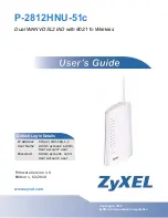 Preview for 1 page of ZyXEL Communications P-2812HNU-51c User Manual