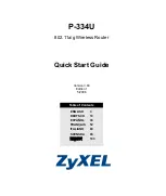 Предварительный просмотр 1 страницы ZyXEL Communications P-334U Quick Start Manual