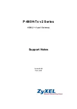 Предварительный просмотр 1 страницы ZyXEL Communications P-660H-TX Support Notes