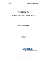 ZyXEL Communications P-660HNU-Tx Support Notes предпросмотр