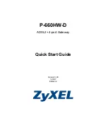 ZyXEL Communications P-660HW-D Series Quick Start Manual preview