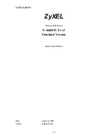 Preview for 1 page of ZyXEL Communications P-660HW-T1 V2 Release Note