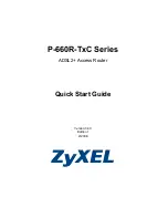 Preview for 1 page of ZyXEL Communications P-660R-T Series Quick Start Manual