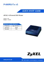 Предварительный просмотр 1 страницы ZyXEL Communications P-660R-T1 v3 Quick Start Manual