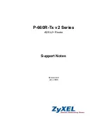 Preview for 1 page of ZyXEL Communications P-660R-Tx v2 Series Support Notes