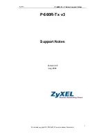 ZyXEL Communications P-660R-TX V3 Support Notes preview