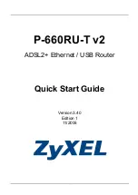 Preview for 1 page of ZyXEL Communications P-660RU-T V2 Series Quick Start Manual