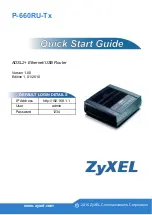 Предварительный просмотр 1 страницы ZyXEL Communications P-660RU-T1 v3s Quick Start Manual