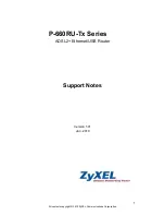 ZyXEL Communications P-660RU-Tx Series Support Notes preview