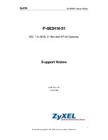 ZyXEL Communications P-663HN-51 Support Notes preview