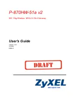 Предварительный просмотр 1 страницы ZyXEL Communications P-870HW-51A V2 User Manual