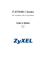 Preview for 1 page of ZyXEL Communications P-870HW-I Series User Manual