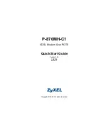 Предварительный просмотр 1 страницы ZyXEL Communications P-870MH-C1 Quick Start Manual