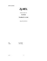 Preview for 1 page of ZyXEL Communications P-871M Firmware Release Notes