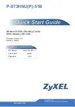 ZyXEL Communications P-873HNU(B)-51B Quick Start Manual preview