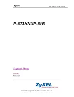 Предварительный просмотр 1 страницы ZyXEL Communications P-873HNUP-51B Support Notes