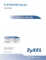 Preview for 1 page of ZyXEL Communications P-974H -  V3.70 Manual