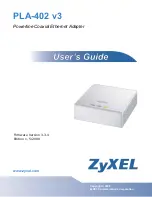 Предварительный просмотр 1 страницы ZyXEL Communications PLA-402 v3 User Manual