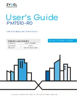 Preview for 1 page of ZyXEL Communications PM7510-R0 Series User Manual