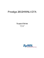 Preview for 1 page of ZyXEL Communications Prestige 2602HWNLI-D7A Support Notes