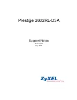 ZyXEL Communications Prestige 2602RL-D3A Support Notes preview