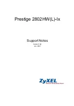 Preview for 1 page of ZyXEL Communications Prestige 2802HW(L)-IX Support Notes