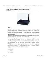 ZyXEL Communications PRESTIGE 660HW-D Specification preview