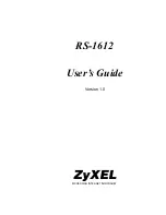 ZyXEL Communications RS-1612 User Manual preview