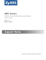 ZyXEL Communications SBG Series Support Notes предпросмотр