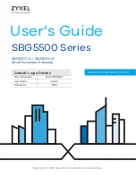 ZyXEL Communications SBG5500-A User Manual preview