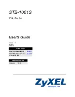 Preview for 1 page of ZyXEL Communications STB-1001S User Manual
