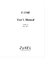 ZyXEL Communications U-336E User Manual preview