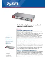 Preview for 1 page of ZyXEL Communications Unified Security Gateway ZyWALL 300 Specifications