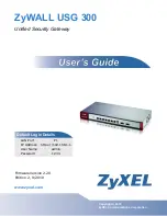 ZyXEL Communications USG-300 - V2.20 ED 2 Manual предпросмотр