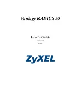 ZyXEL Communications VANTAGE RADIUS 50 User Manual preview