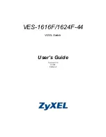 ZyXEL Communications VES-1616F-44 User Manual предпросмотр