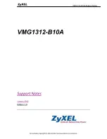 ZyXEL Communications VMG1312-B10A Support Notes предпросмотр