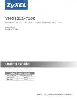 Предварительный просмотр 1 страницы ZyXEL Communications VMG1312-T10C User Manual