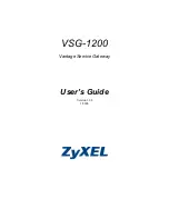 Предварительный просмотр 1 страницы ZyXEL Communications VSG-1200 User Manual