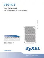 Preview for 1 page of ZyXEL Communications VSG1432 Setup Manual