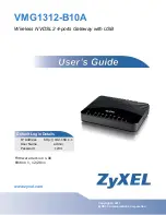 ZyXEL Communications VWG1312-B10A User Manual предпросмотр