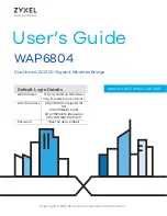 Предварительный просмотр 1 страницы ZyXEL Communications WAP6804 User Manual