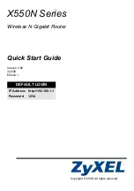 Preview for 1 page of ZyXEL Communications X-550N Quick Start Manual