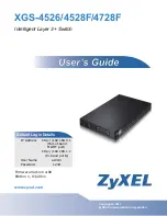 ZyXEL Communications XGS-4528F User Manual предпросмотр