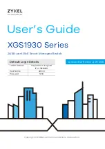 Preview for 1 page of ZyXEL Communications XGS1930-38 User Manual